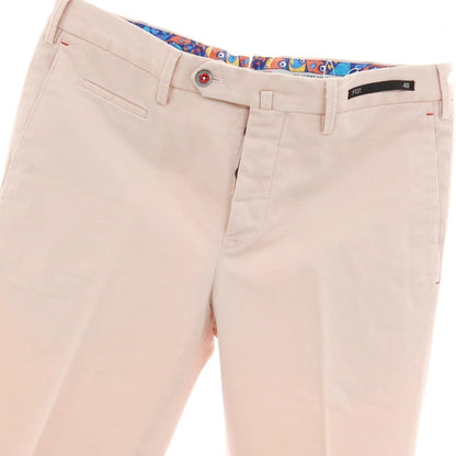 【中古】ピーティーゼロウーノ PT01 Reef ストレッチコットン カジュアルスラックスパンツ ライトピンク【サイズ48】【 状態ランクC 】【 メンズ 】