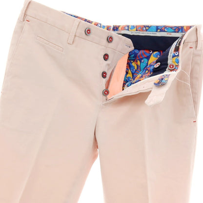 【中古】ピーティーゼロウーノ PT01 Reef ストレッチコットン カジュアルスラックスパンツ ライトピンク【サイズ48】【 状態ランクC 】【 メンズ 】