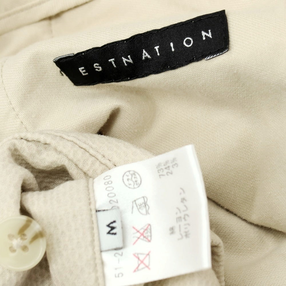 【中古】エストネーション ESTNATION コットンレーヨン カジュアルスラックスパンツ ベージュ【サイズM】【 状態ランクC 】【 メンズ 】