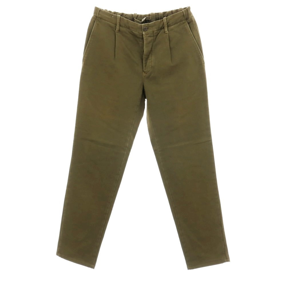 【中古】インコテックス INCOTEX ストレッチコットン イージーパンツ オリーブ【サイズ30】【 状態ランクB 】【 メンズ 】
