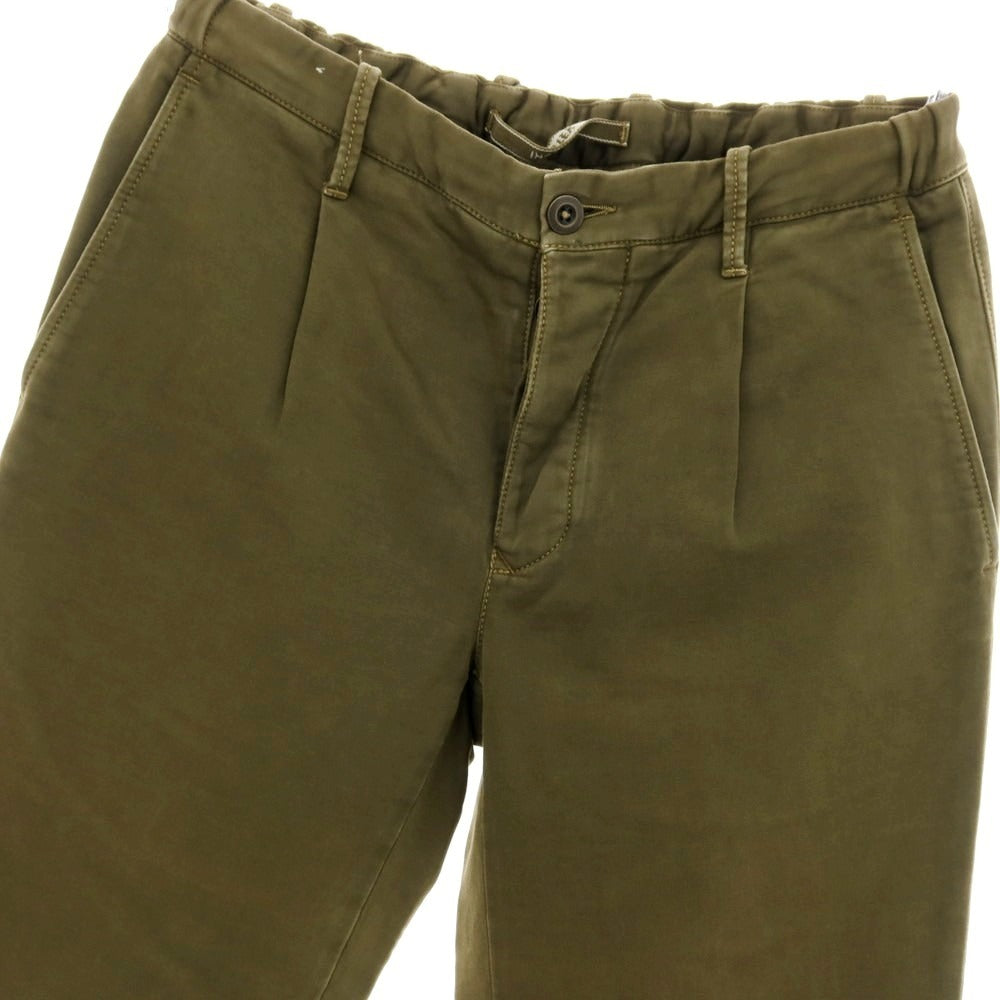 【中古】インコテックス INCOTEX ストレッチコットン イージーパンツ オリーブ【サイズ30】【 状態ランクB 】【 メンズ 】
