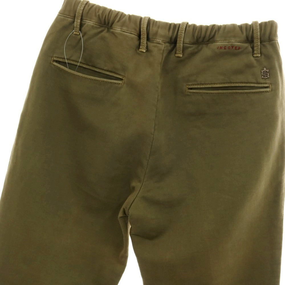 【中古】インコテックス INCOTEX ストレッチコットン イージーパンツ オリーブ【サイズ30】【 状態ランクB 】【 メンズ 】