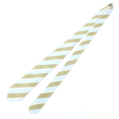 【中古】ステファノ ビジ stefano bigi シルク ストライプ柄ネクタイ ライトブルーxライトオリーブ【 状態ランクA 】【 メンズ 】