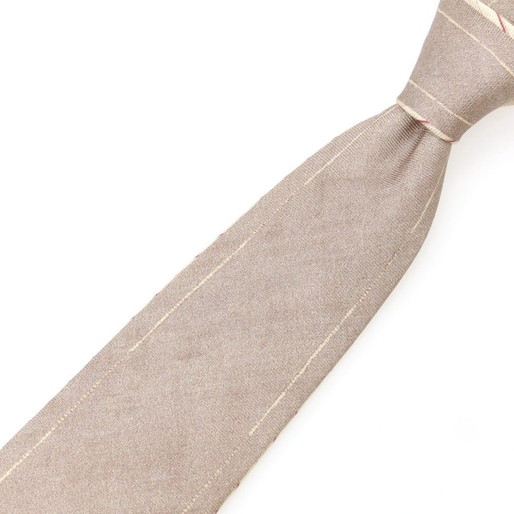 【中古】ポールスミスコレクション PAUL SMITH COLLECTION シルク 無地ネクタイ グレージュ【 状態ランクB 】【 メンズ 】