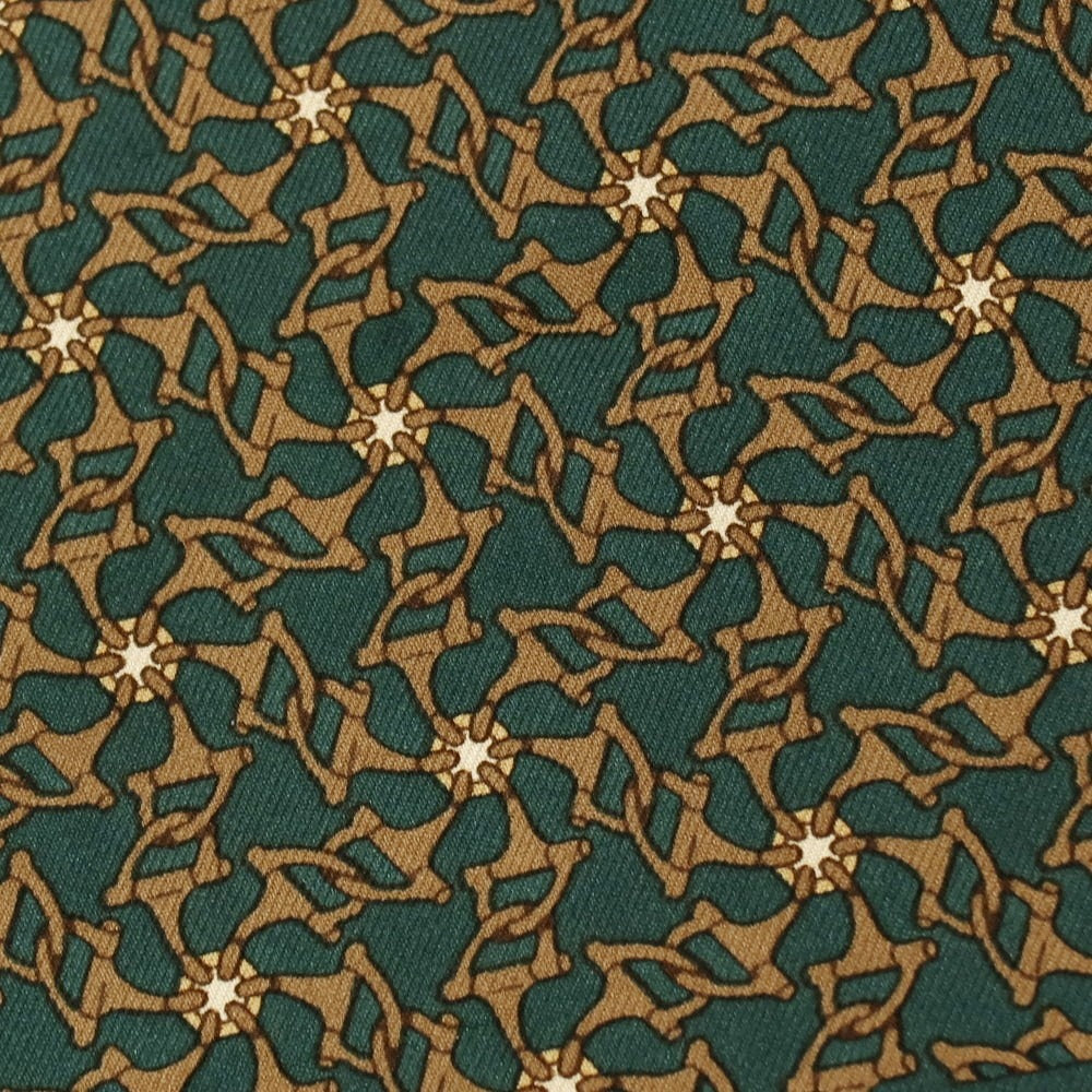 【中古】エルメス HERMES シルク ポケットチーフ グリーン【 状態ランクB 】【 メンズ 】