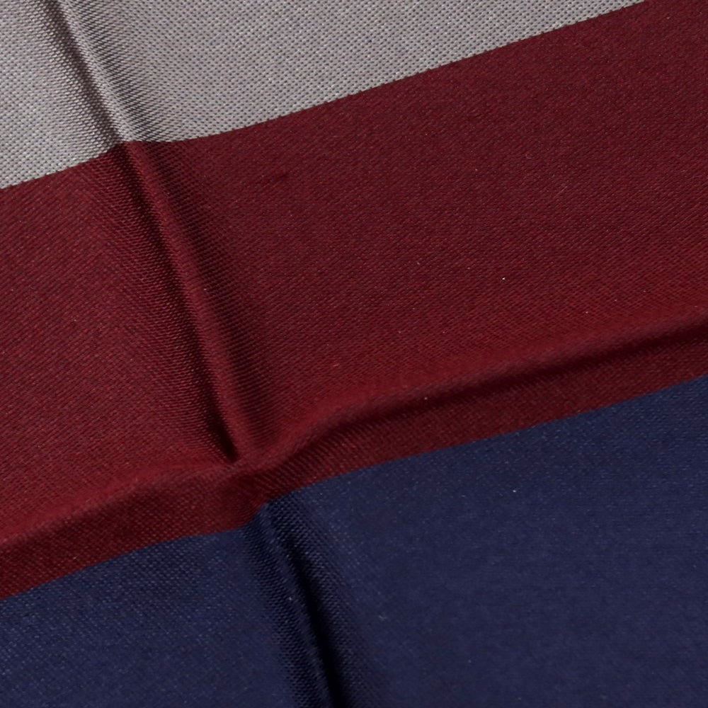 【中古】アーディーアンドシー AD&amp;C 1956 シルク ポケットチーフ ネイビーxワインレッド【 状態ランクB 】【 メンズ 】