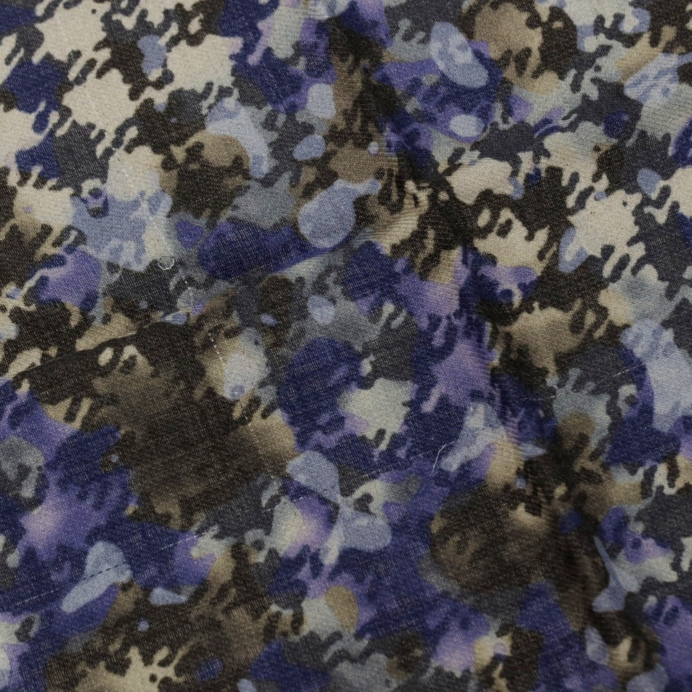 【中古】ロダ RODA ウールシルク ハウンドトゥース柄 ポケットチーフ ダークカーキxブルー【 状態ランクC 】【 メンズ 】