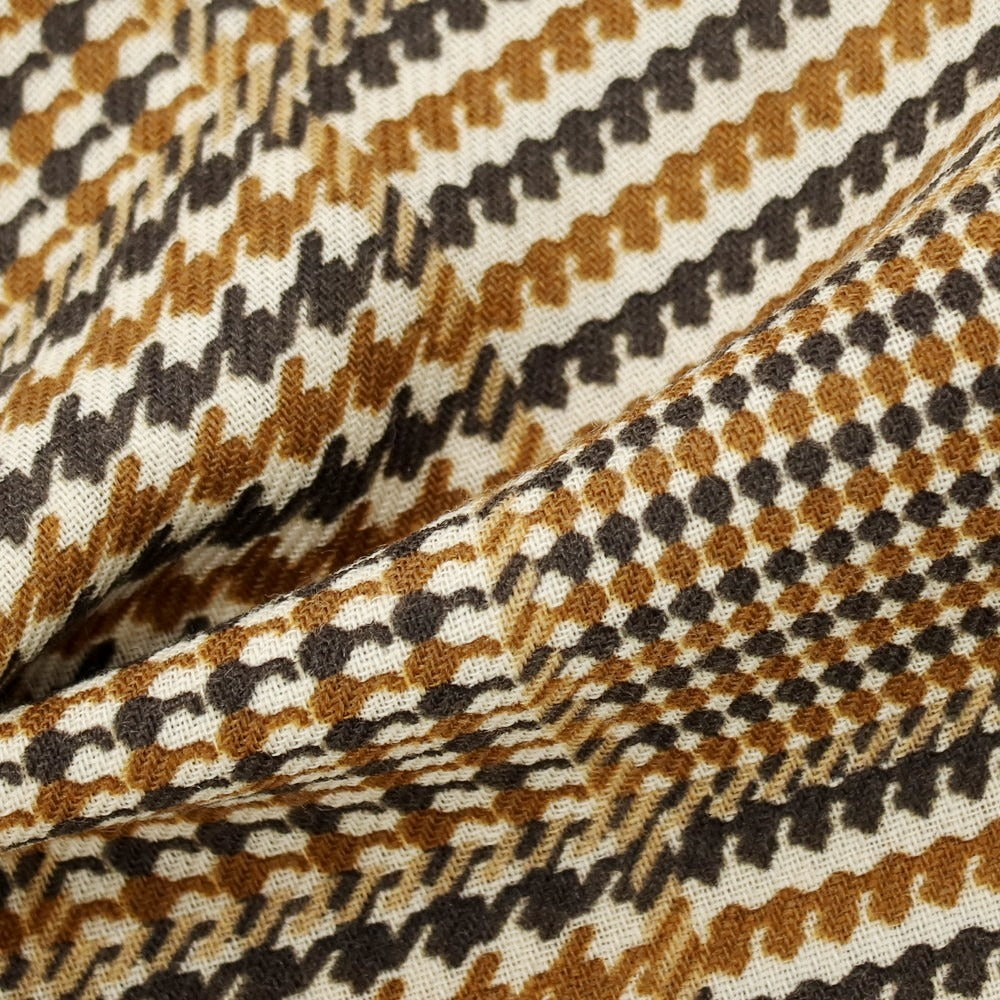 【中古】ロダ RODA ウールシルク チェック ポケットチーフ ブラウンxオフホワイト系【 状態ランクB 】【 メンズ 】