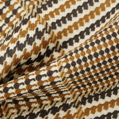 【中古】ロダ RODA ウールシルク チェック ポケットチーフ ブラウンxオフホワイト系【 状態ランクB 】【 メンズ 】