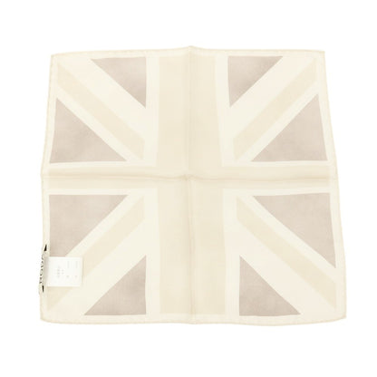 【中古】ロダ RODA シルク ユニオンジャック ポケットチーフ ベージュxブラウン×オフホワイト【 状態ランクB 】【 メンズ 】