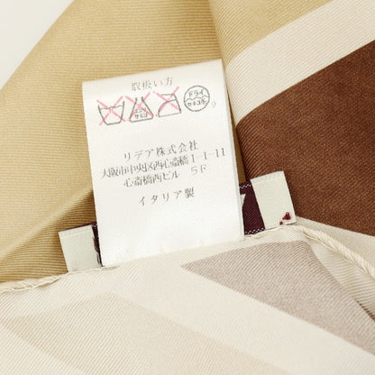 【中古】ロダ RODA シルク ユニオンジャック ポケットチーフ ベージュxブラウン×オフホワイト【 状態ランクB 】【 メンズ 】