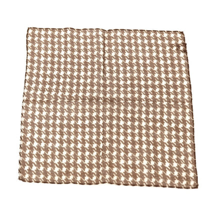 【中古】ニッキー nicky ウール ハウンドトゥース柄 ポケットチーフ ブラウンxホワイト【 状態ランクB 】【 メンズ 】
