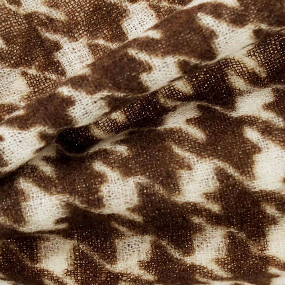 【中古】ニッキー nicky ウール ハウンドトゥース柄 ポケットチーフ ブラウンxホワイト【 状態ランクB 】【 メンズ 】