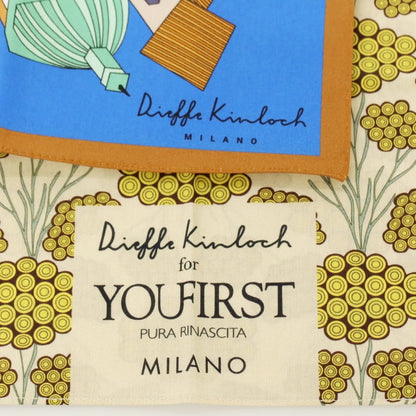 【中古】キンロック Kinloch シルク プリント ハンカチ 2枚セット ブルーxグリーン系【 状態ランクA 】【 メンズ 】