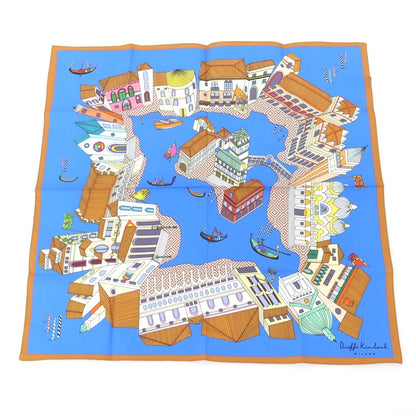 【中古】キンロック Kinloch シルク プリント ハンカチ 2枚セット ブルーxグリーン系【 状態ランクA 】【 メンズ 】