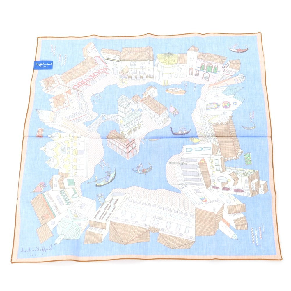 【中古】キンロック Kinloch シルク プリント ハンカチ 2枚セット ブルーxグリーン系【 状態ランクA 】【 メンズ 】