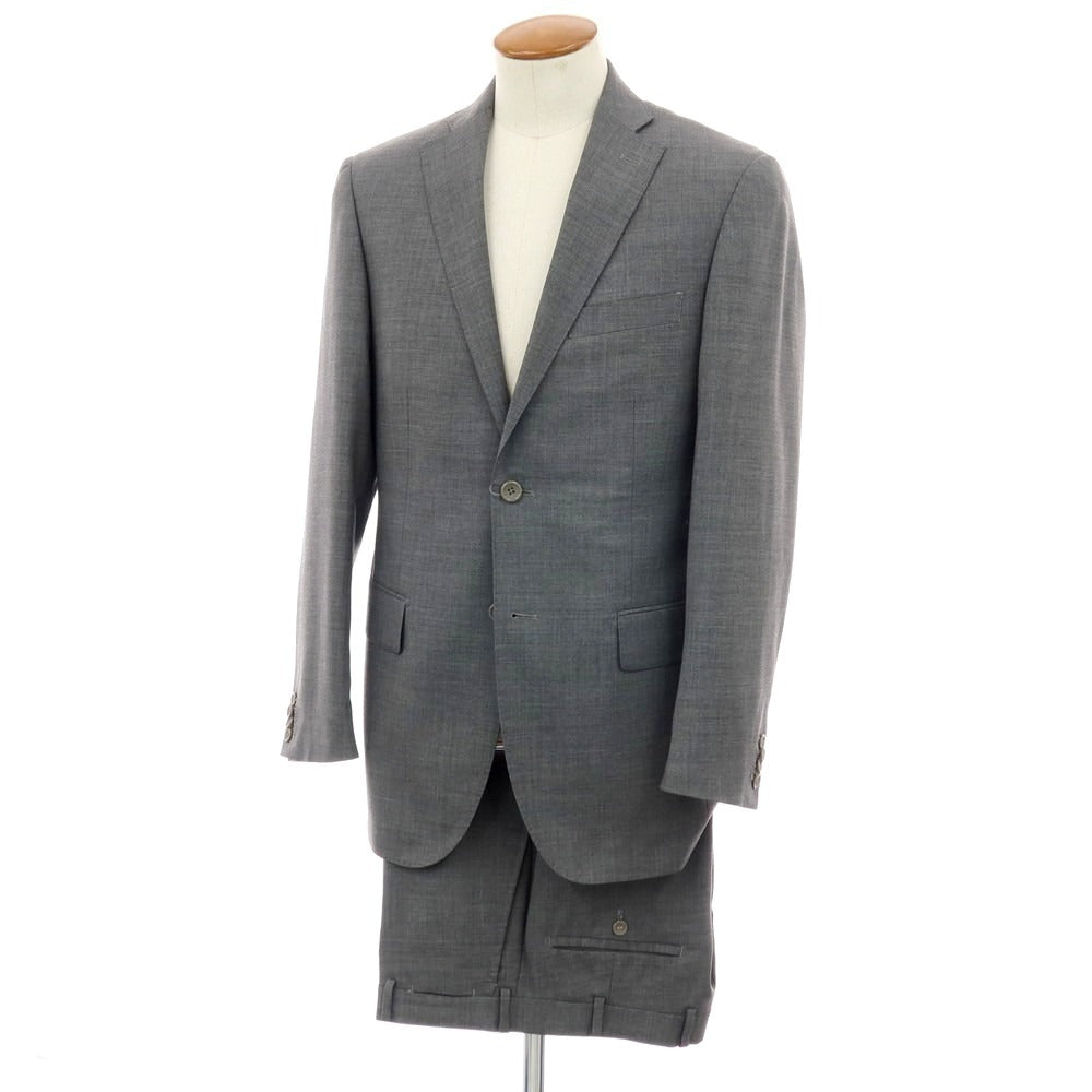 【中古】デシリーナポリ DESIREE NAPOLI ウール 2つボタンスーツ グレー【 サイズ48 】【 状態ランクC 】【 メンズ 】 [CPD]