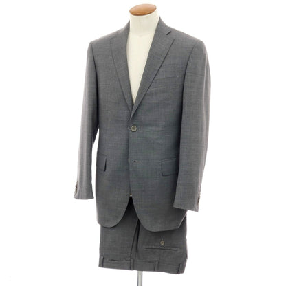 【中古】デシリーナポリ DESIREE NAPOLI ウール 2つボタンスーツ グレー【サイズ48】【 状態ランクC 】【 メンズ 】