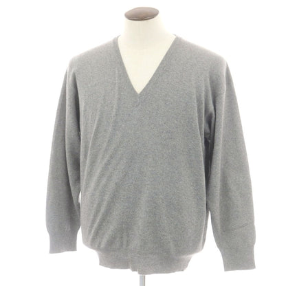 【中古】トラサルディ TRUSSARDI ウール系 Vネック プルオーバーニット グレー【 5 】【 状態ランクB 】【 メンズ 】