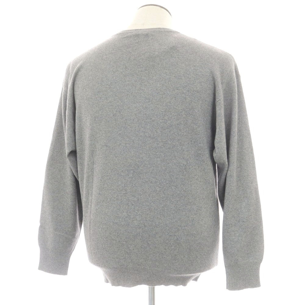 【中古】トラサルディ TRUSSARDI ウール系 Vネック プルオーバーニット グレー【 サイズ5 】【 状態ランクB 】【 メンズ 】 [CPD]