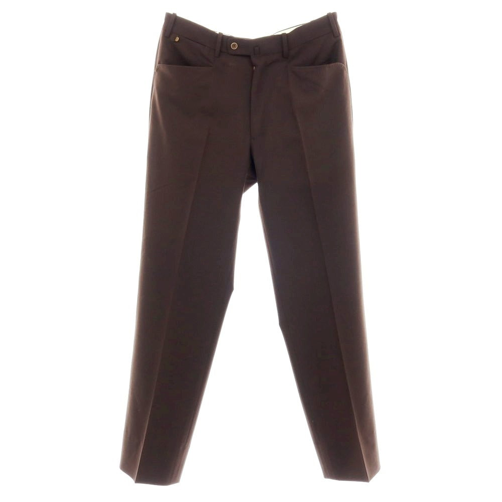 【中古】ベルナール ザンス BERNARD ZINS PILOTE ストレッチポリエステルウール ドレススラックスパンツ ダークブラウン【サイズ42】【 状態ランクB 】【 メンズ 】
