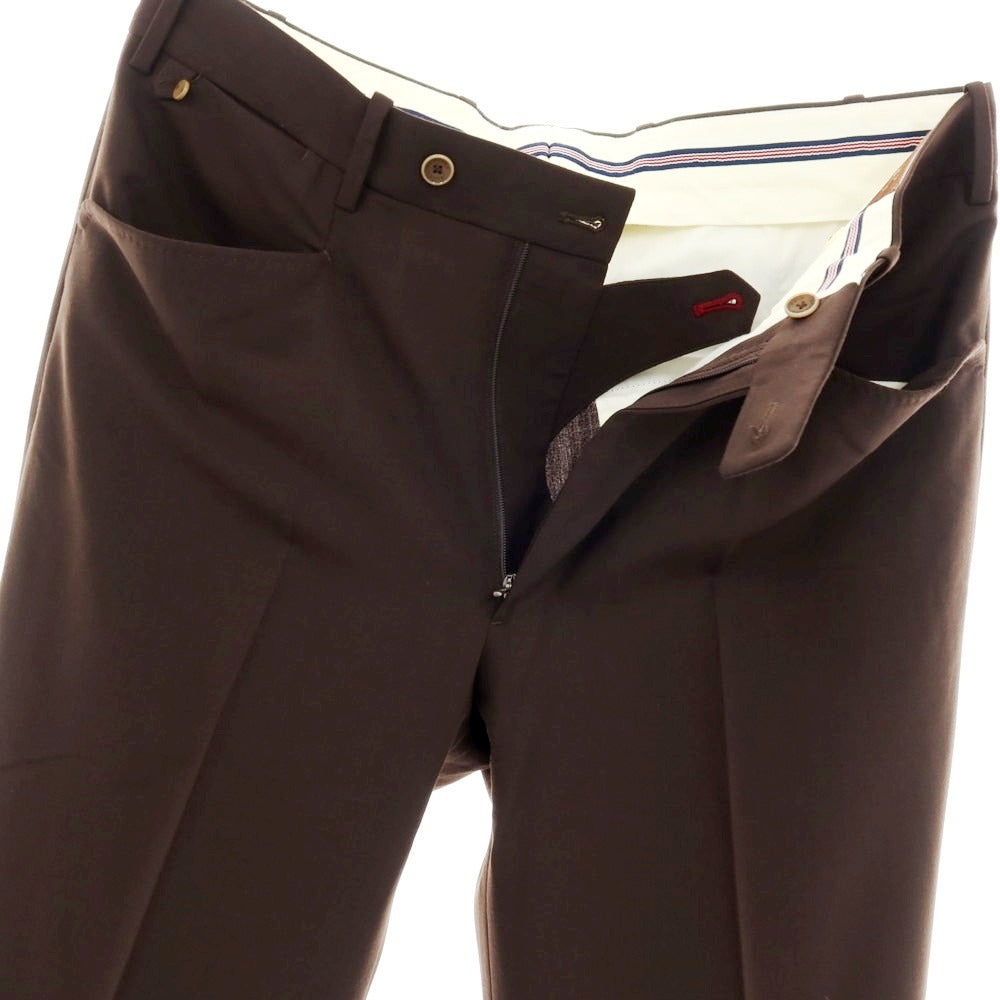 【中古】ベルナール ザンス BERNARD ZINS PILOTE ストレッチポリエステルウール ドレススラックスパンツ ダークブラウン【サイズ42】【 状態ランクB 】【 メンズ 】