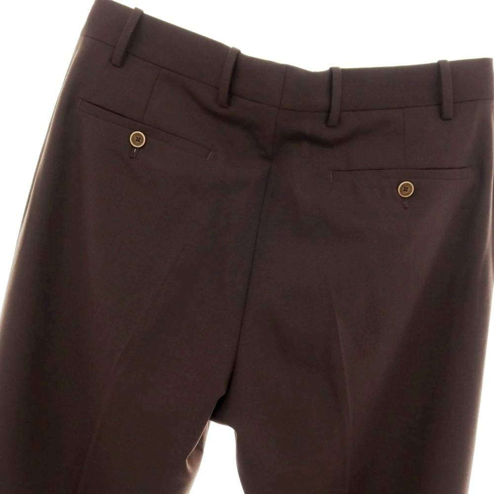 【中古】ベルナール ザンス BERNARD ZINS PILOTE ストレッチポリエステルウール ドレススラックスパンツ ダークブラウン【サイズ42】【 状態ランクB 】【 メンズ 】