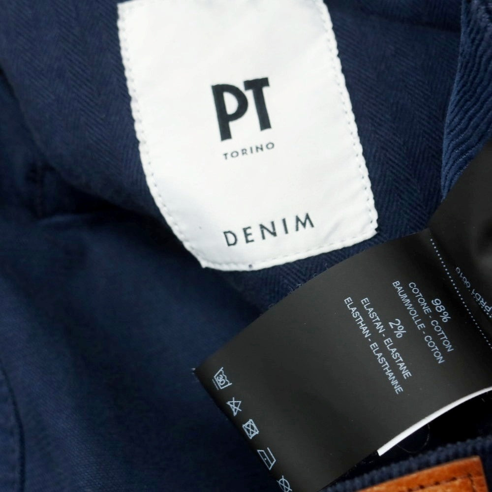 【中古】ピーティートリノ デニム PT TORINO DENIM SOUL ストレッチ コットン コーデュロイパンツ ネイビー【 31 】【 状態ランクB 】【 メンズ 】