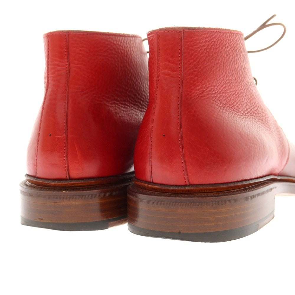 【中古】ココン（シューズ） KOKON コードバン コンビ チャッカブーツ レッド【 6 1/2 】【 状態ランクB 】【 メンズ 】