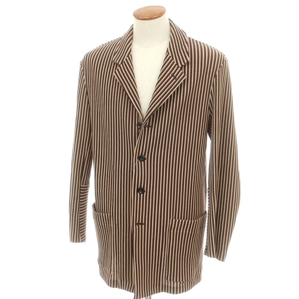 【中古】ジエダ Jieda ストレッチ レーヨンポリエステルナイロン カジュアルジャケット ブラウンxベージュ【 1 】【 状態ランクB 】【 メンズ 】