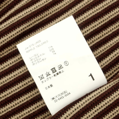 【中古】ジエダ Jieda ストレッチ レーヨンポリエステルナイロン カジュアルジャケット ブラウンxベージュ【 1 】【 状態ランクB 】【 メンズ 】