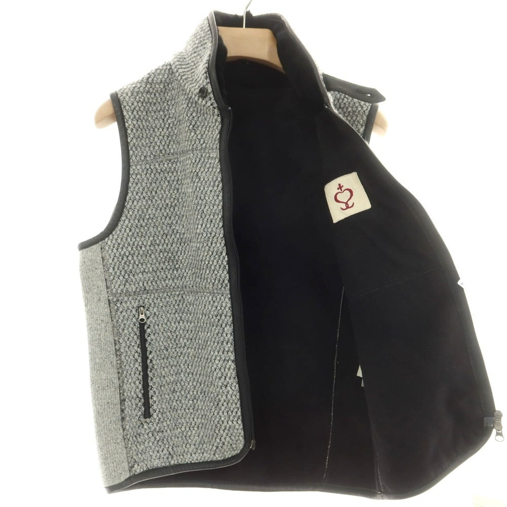 【中古】サイドスロープ SIDE SLOPE ノースリーブブルゾン ベスト グレー【サイズ2】【 状態ランクB 】【 メンズ 】 [DPD]