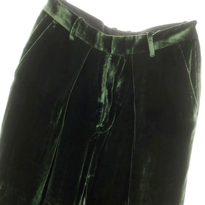 【中古】アンユーズド UNUSED レーヨンシルク ベロア カジュアルスラックスパンツ グリーン【 1 】【 状態ランクB 】【 メンズ 】