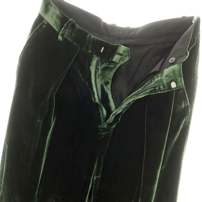 【中古】アンユーズド UNUSED レーヨンシルク ベロア カジュアルスラックスパンツ グリーン【 1 】【 状態ランクB 】【 メンズ 】
