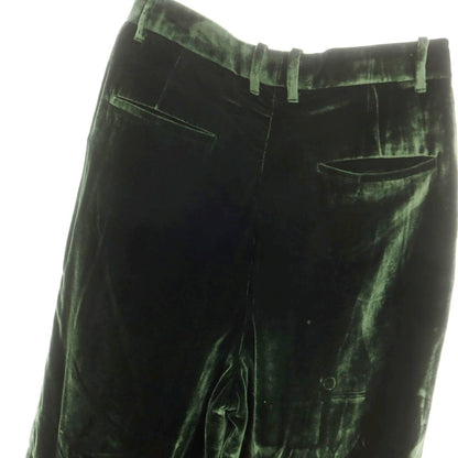 【中古】アンユーズド UNUSED レーヨンシルク ベロア カジュアルスラックスパンツ グリーン【 1 】【 状態ランクB 】【 メンズ 】