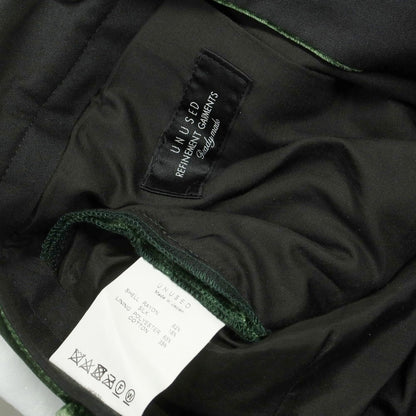 【中古】アンユーズド UNUSED レーヨンシルク ベロア カジュアルスラックスパンツ グリーン【 1 】【 状態ランクB 】【 メンズ 】