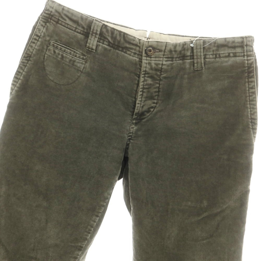 【中古】アイコン ICON ストレッチ コットン 細畝 コーデュロイパンツ グレーカーキ【 46 】【 状態ランクC 】【 メンズ 】