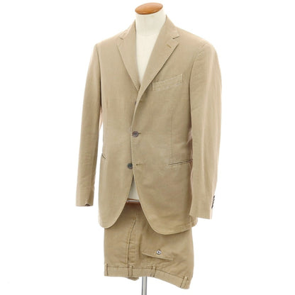 【中古】ボリオリ BOGLIOLI コットンポリエステル 3つボタンスーツ ベージュ【サイズ48】【 状態ランクC 】【 メンズ 】
