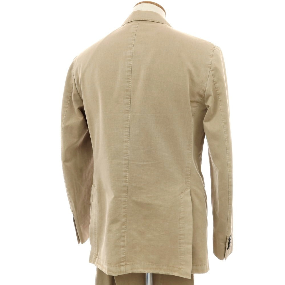 【中古】ボリオリ BOGLIOLI コットンポリエステル 3つボタンスーツ ベージュ【サイズ48】【 状態ランクC 】【 メンズ 】