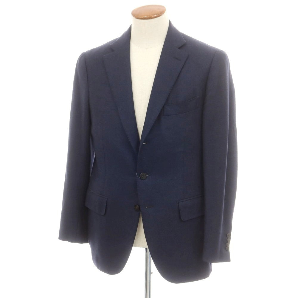 【中古】イザイア ISAIA UNITED ARROWS別注 ウールカシミヤ 3B テーラードジャケット ネイビー【 48 8R 】【 状態ランクC 】【 メンズ 】
