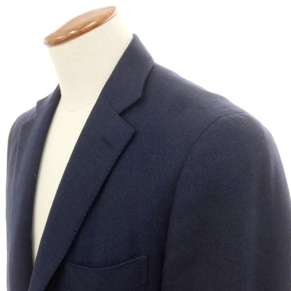 【中古】イザイア ISAIA UNITED ARROWS別注 ウールカシミヤ 3B テーラードジャケット ネイビー【 48 8R 】【 状態ランクC 】【 メンズ 】