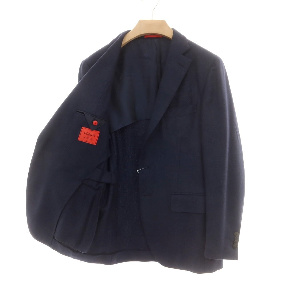 【中古】イザイア ISAIA UNITED ARROWS別注 ウールカシミヤ 3B テーラードジャケット ネイビー【 48 8R 】【 状態ランクC 】【 メンズ 】
