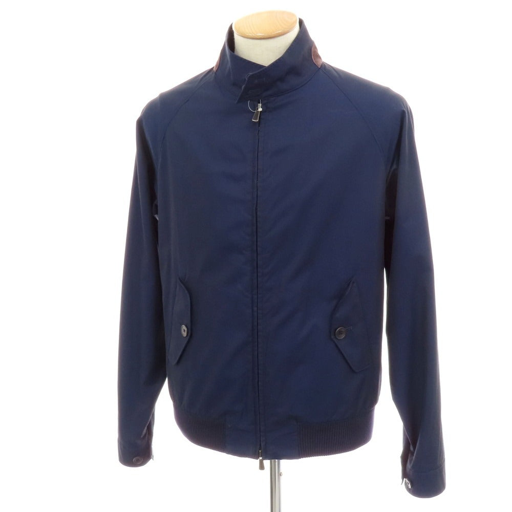 【中古】ロロピアーナ Loro Piana コットン スタンドカラー ダブルジップ スイングトップ ライトネイビー【 S 】【 状態ランクC 】【 メンズ 】