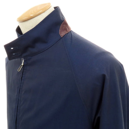 【中古】ロロピアーナ Loro Piana コットン スタンドカラー ダブルジップ スイングトップ ライトネイビー【 S 】【 状態ランクC 】【 メンズ 】