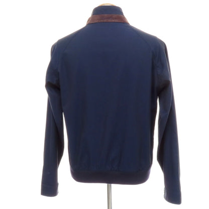 【中古】ロロピアーナ Loro Piana コットン スタンドカラー ダブルジップ スイングトップ ライトネイビー【 S 】【 状態ランクC 】【 メンズ 】