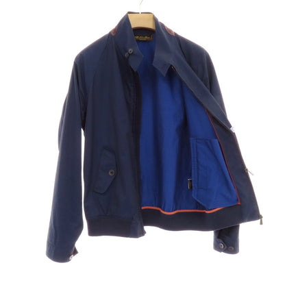 【中古】ロロピアーナ Loro Piana コットン スタンドカラー ダブルジップ スイングトップ ライトネイビー【 S 】【 状態ランクC 】【 メンズ 】