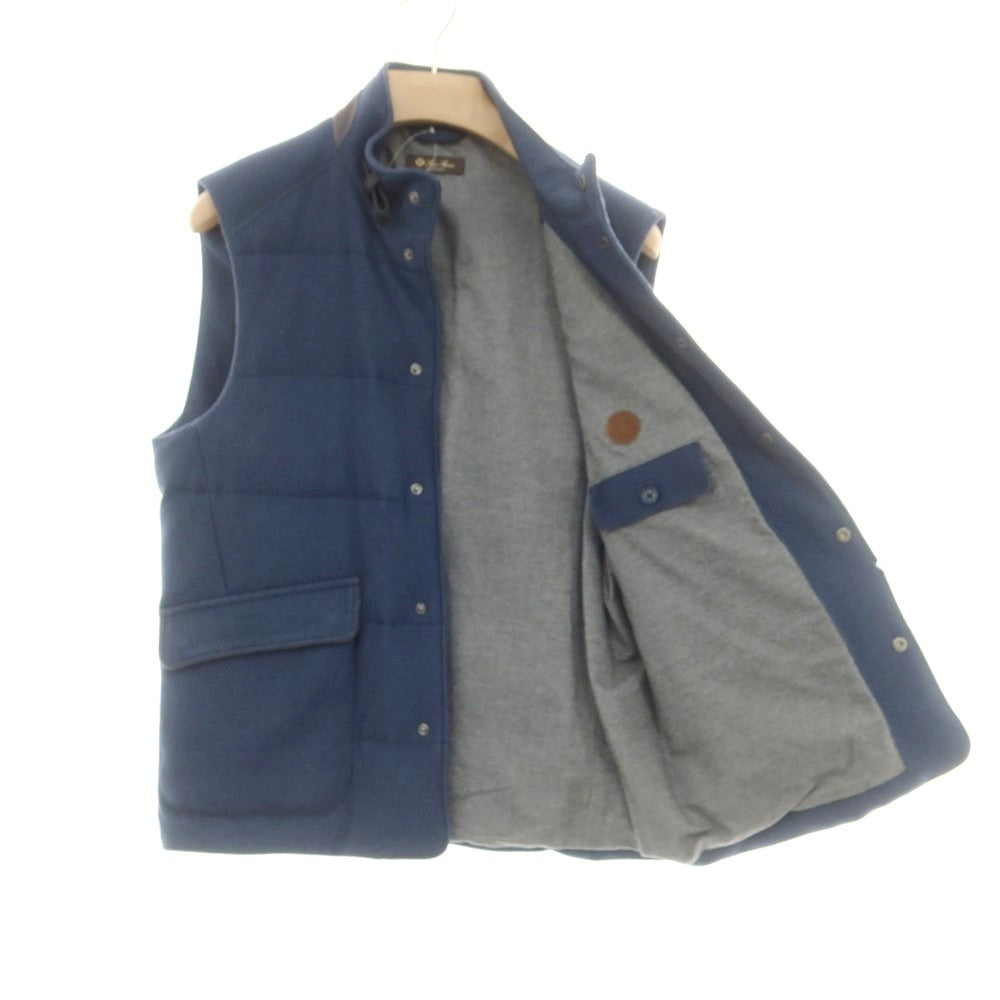 【中古】ロロピアーナ Loro Piana シルクカシミヤ ダウンベスト ネイビー【 M 】【 状態ランクC 】【 メンズ 】