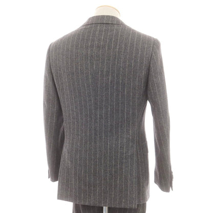 【中古】リングヂャケット RING JACKET custom made ウール ストライプ 3つボタンスーツ グレー【 表記なし（S位） 】【 状態ランクB 】【 メンズ 】