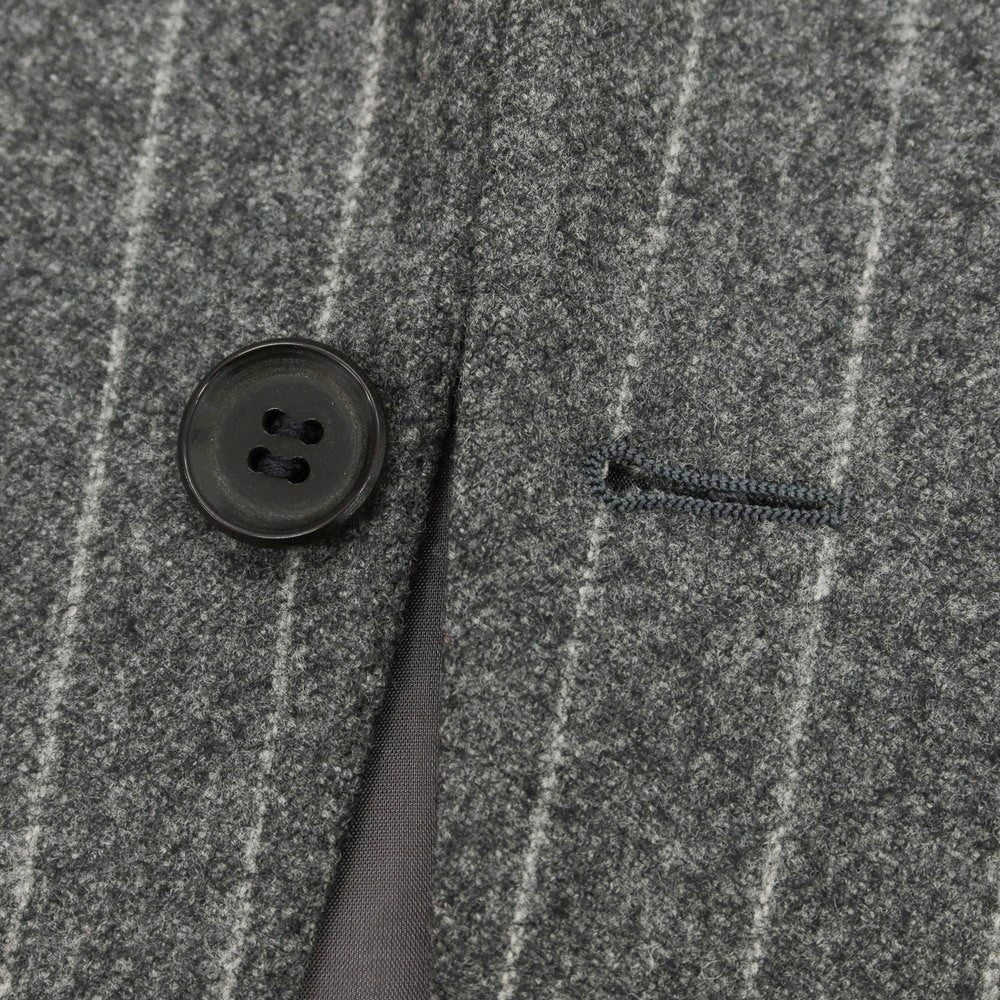 【中古】リングヂャケット RING JACKET custom made ウール ストライプ 3つボタンスーツ グレー【 表記なし（S位） 】【 状態ランクB 】【 メンズ 】