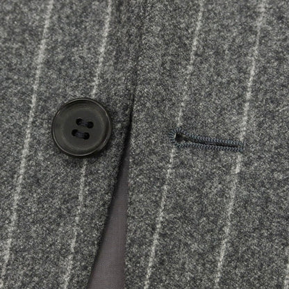 【中古】リングヂャケット RING JACKET custom made ウール ストライプ 3つボタンスーツ グレー【 表記なし（S位） 】【 状態ランクB 】【 メンズ 】